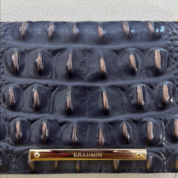 Brahmin Blue Crocodile Embossed wallet - Picture 2 of 5